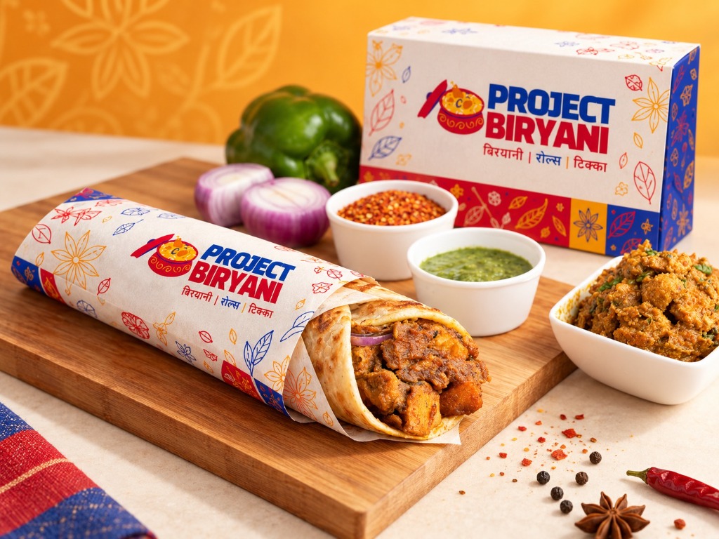 Project Biryani Kathi Roll with Branded Box