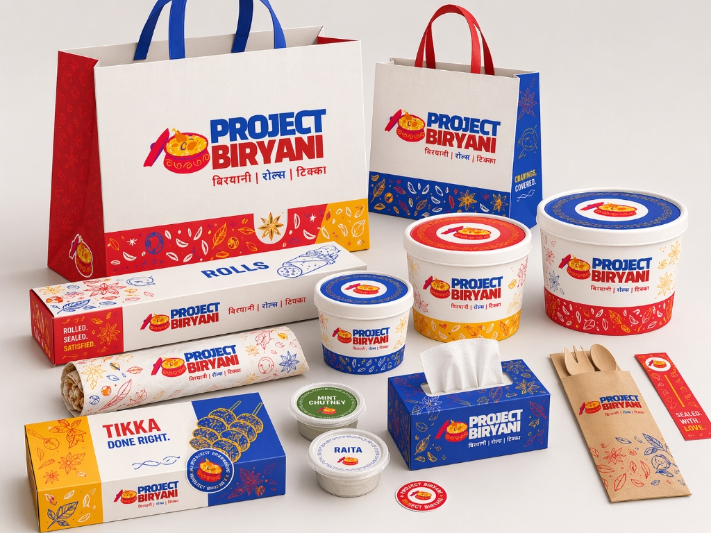 Rolls & Tikka original packaging suite